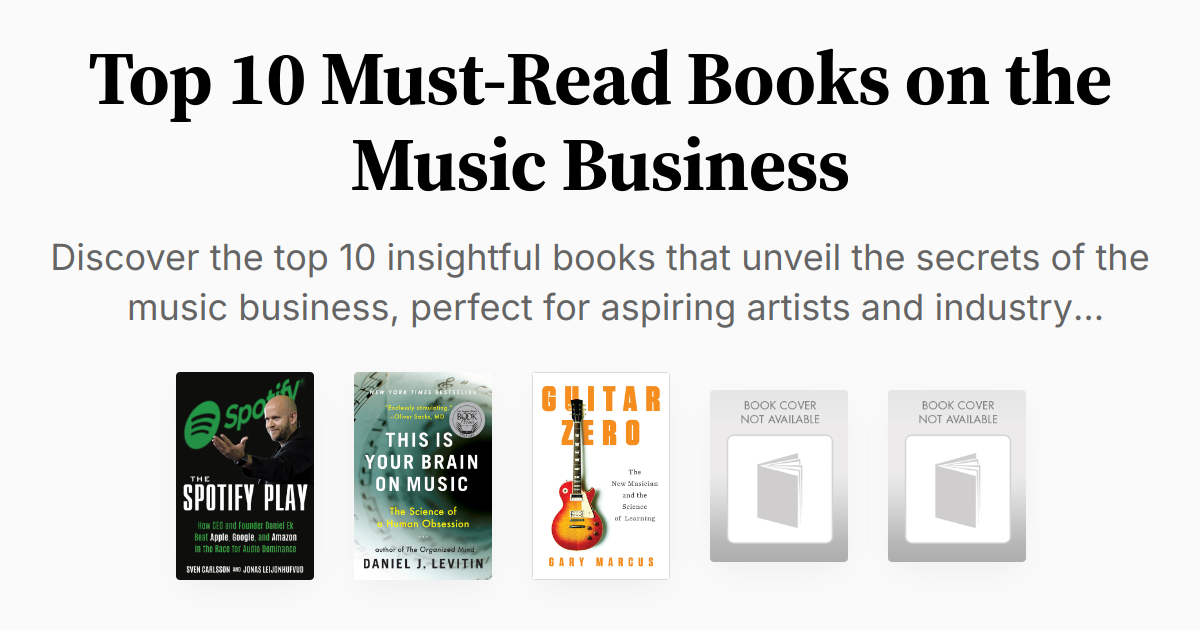 Top 10 Must-Read Books on the Music Business | Summaries & Audio