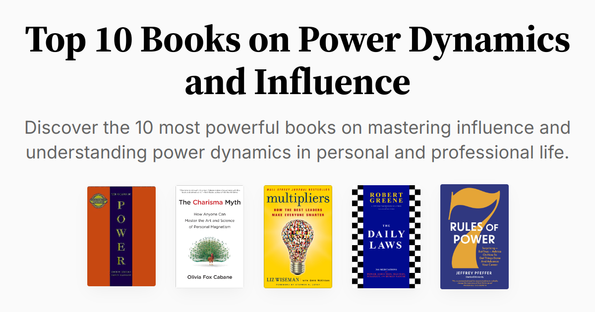 Top 10 Books on Power Dynamics and Influence | Summaries & Audio