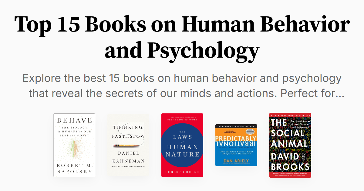 Top 15 Books on Human Behavior and Psychology | Summaries & Audio