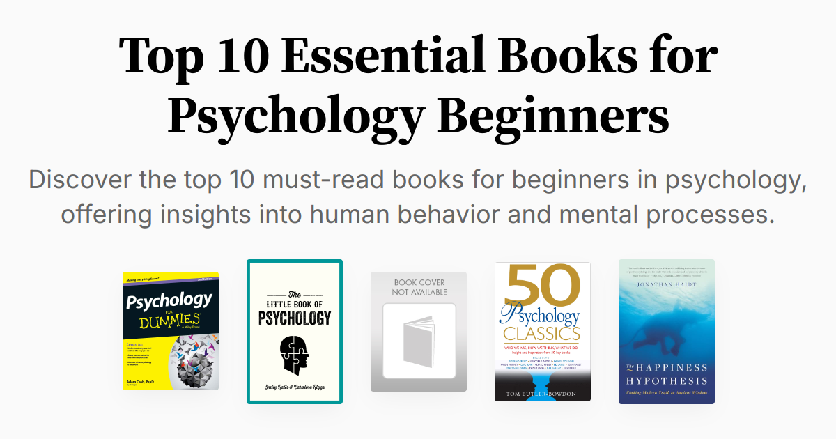 Top 10 Essential Books for Psychology Beginners | Summaries & Audio