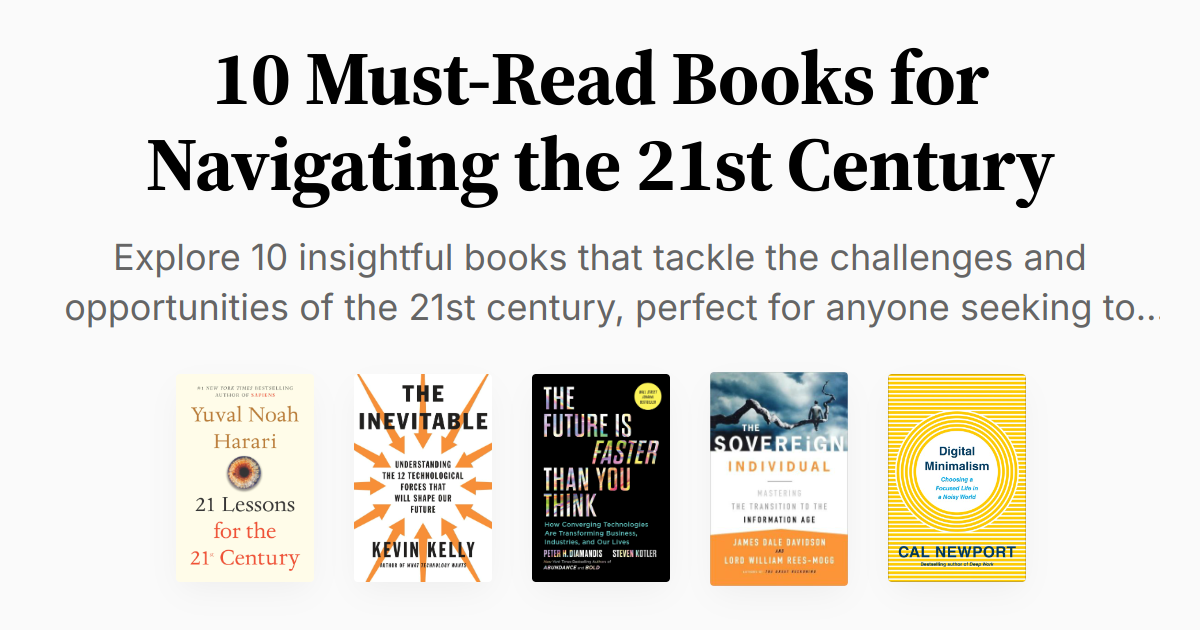 10 MustRead Books for Navigating the 21st Century Summary & Audio