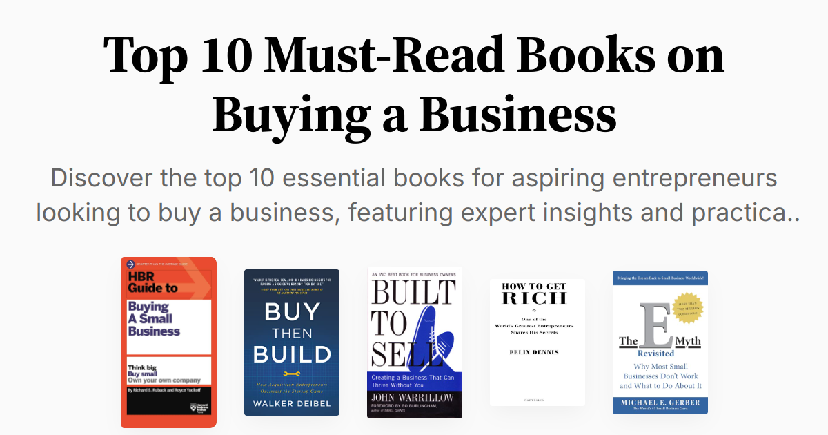 Top 10 Must-Read Books on Buying a Business | Summary & Audio