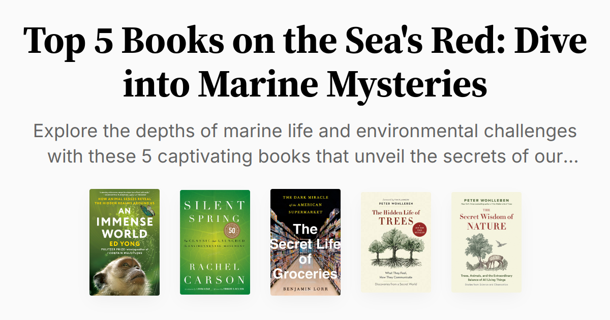 Top 5 Books on the Sea's Red: Dive into Marine Mysteries | Summaries ...