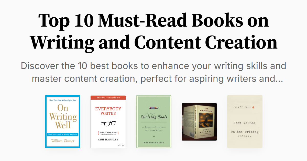 Top 10 Must-Read Books on Writing and Content Creation | Summaries & Audio