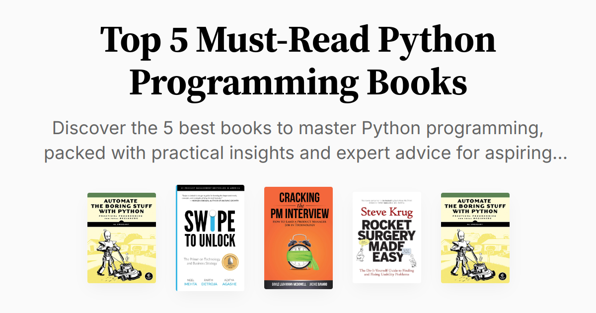 Top 5 Must-Read Python Programming Books | Summaries & Audio