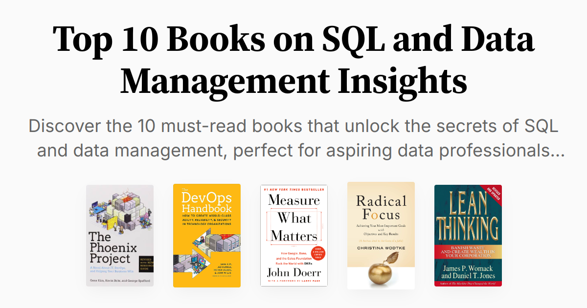 Top 10 Books on SQL and Data Management Insights | Summaries & Audio