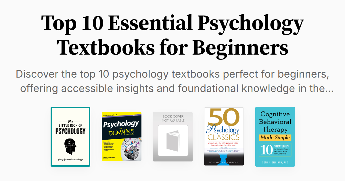 Top 10 Essential Psychology Textbooks for Beginners | Summaries &amp; Audio