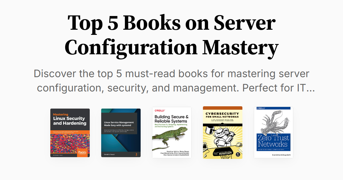 Top 5 Books on Server Configuration Mastery | Summaries & Audio