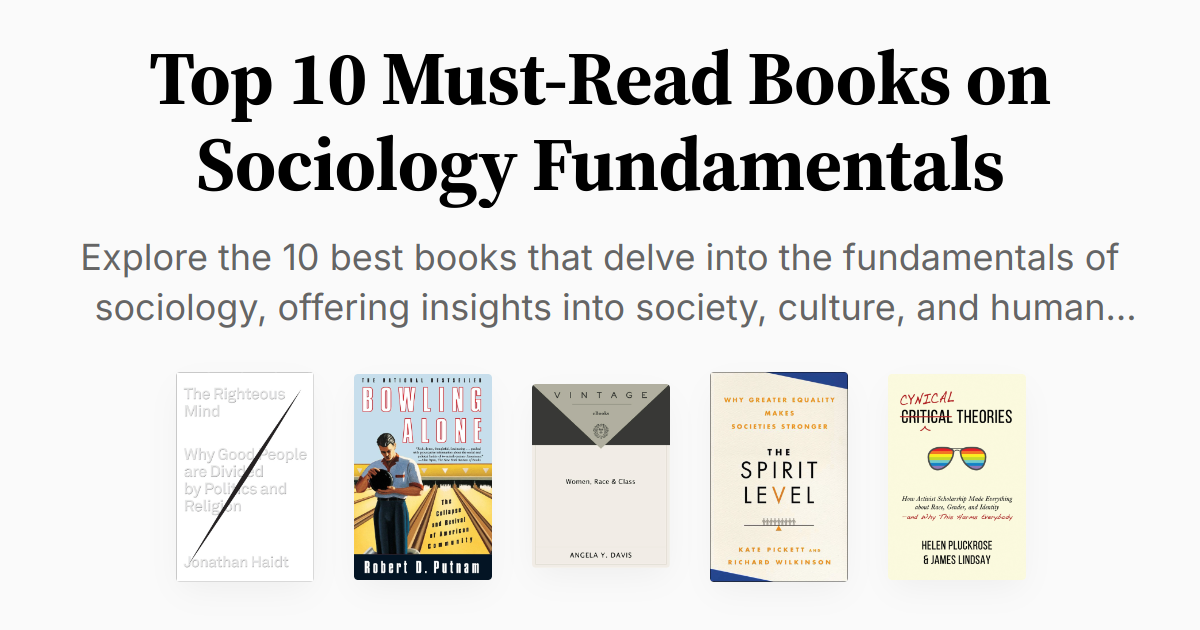 Top 10 MustRead Books on Sociology Fundamentals Summary & Audio