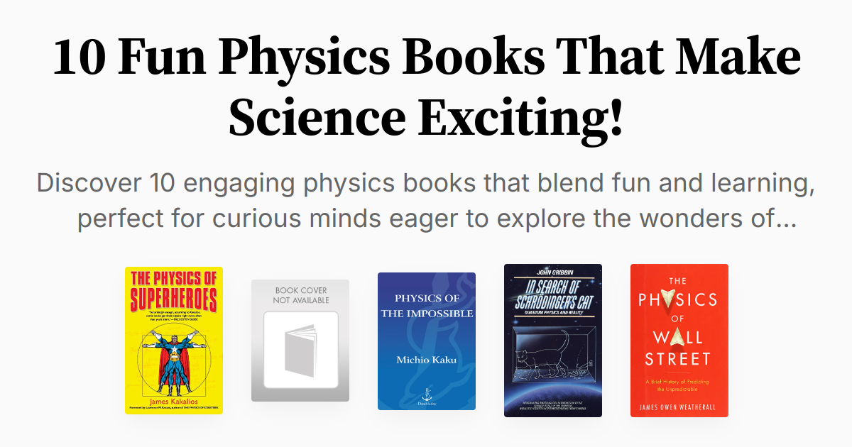 10 Fun Physics Books That Make Science Exciting! | Summaries & Audio