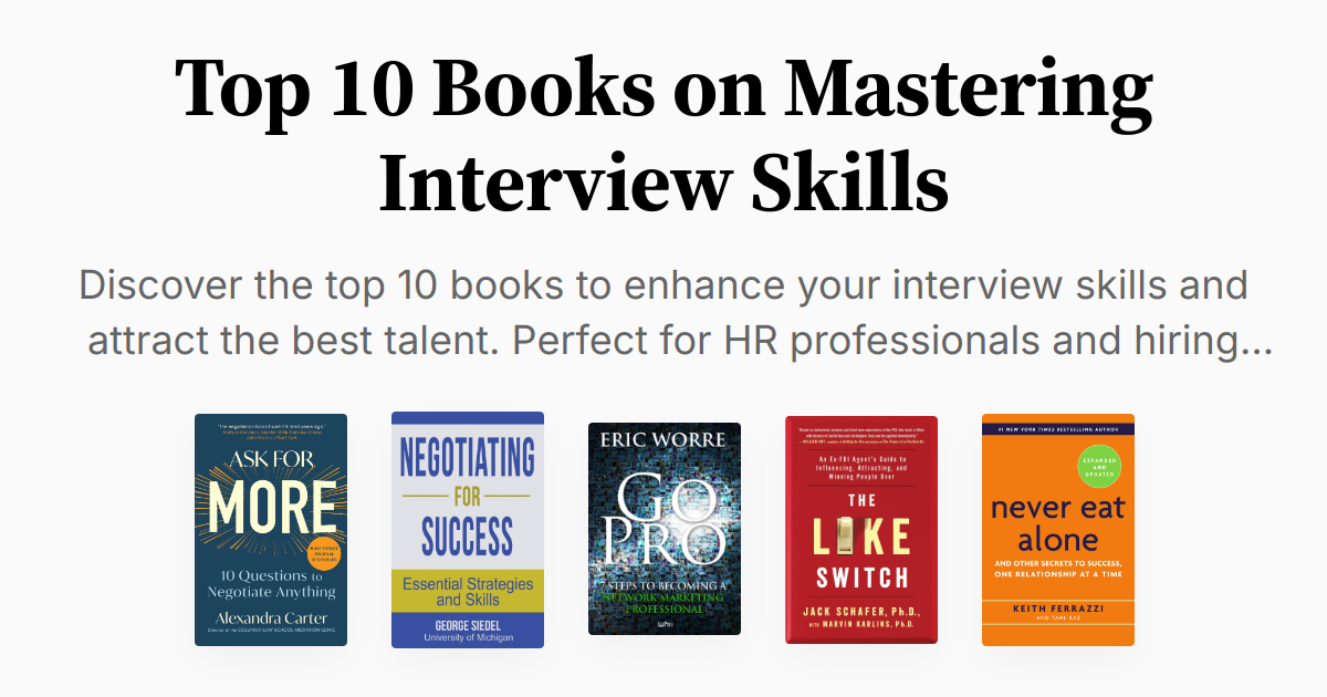 Top 10 Books on Mastering Interview Skills | Summaries & Audio