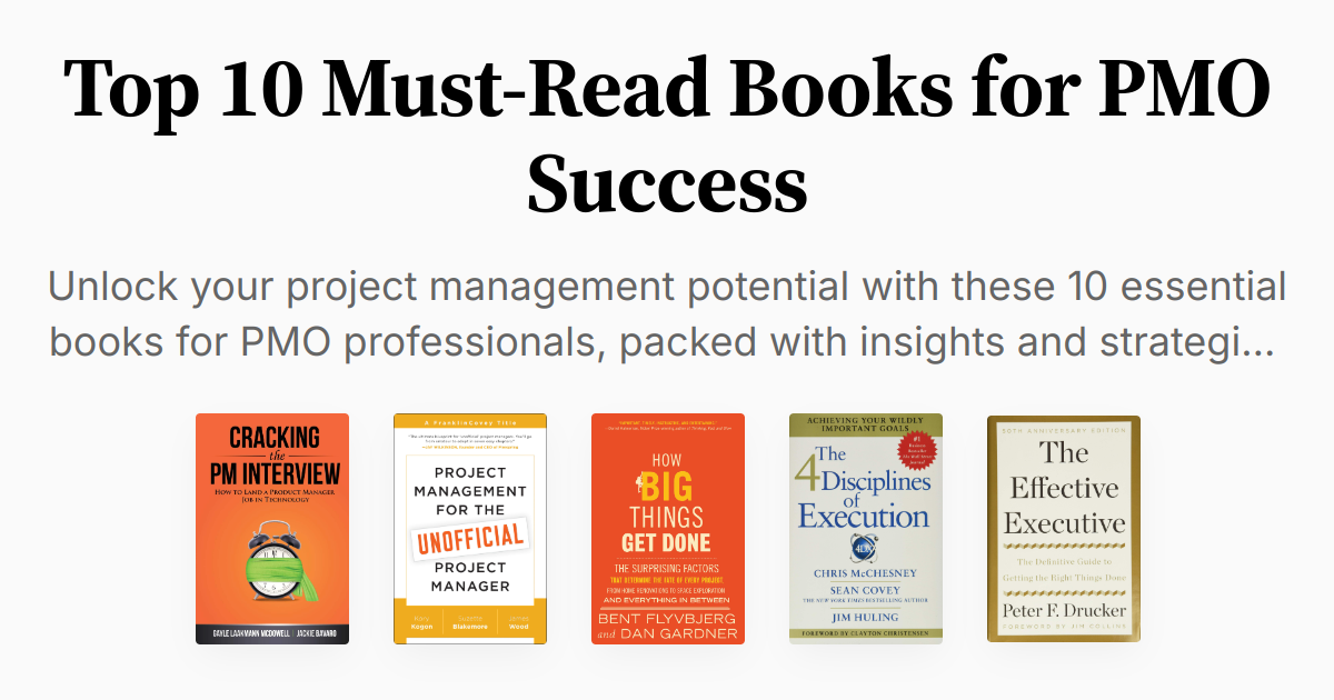 Top 10 Must-Read Books for PMO Success | Summaries & Audio
