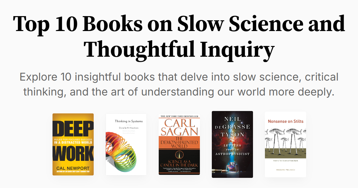 Slow Science Top 10 Books on Slow Science and Thoughtful Inquiry | Summaries & Audio