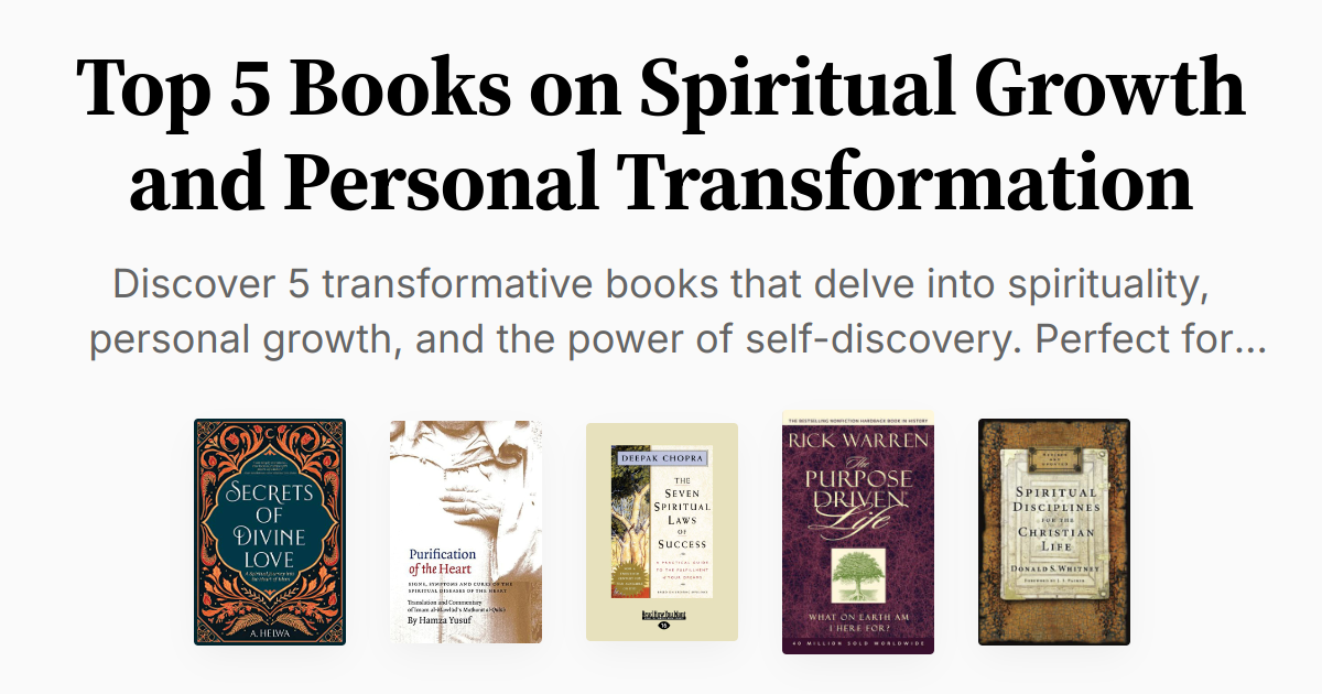 Top 5 Books on Spiritual Growth and Personal Transformation | Summaries ...