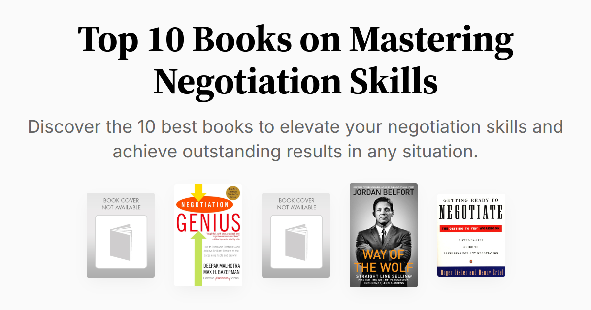 Top 10 Books on Mastering Negotiation Skills | Summaries & Audio