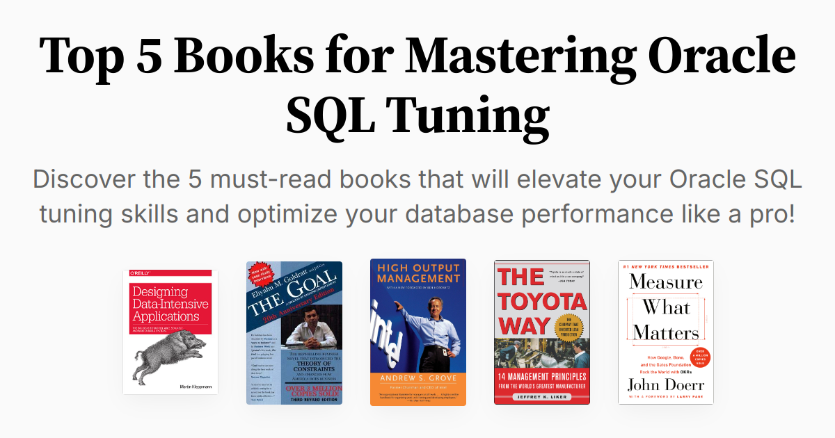 Top 5 Books for Mastering Oracle SQL Tuning | Summary & Audio