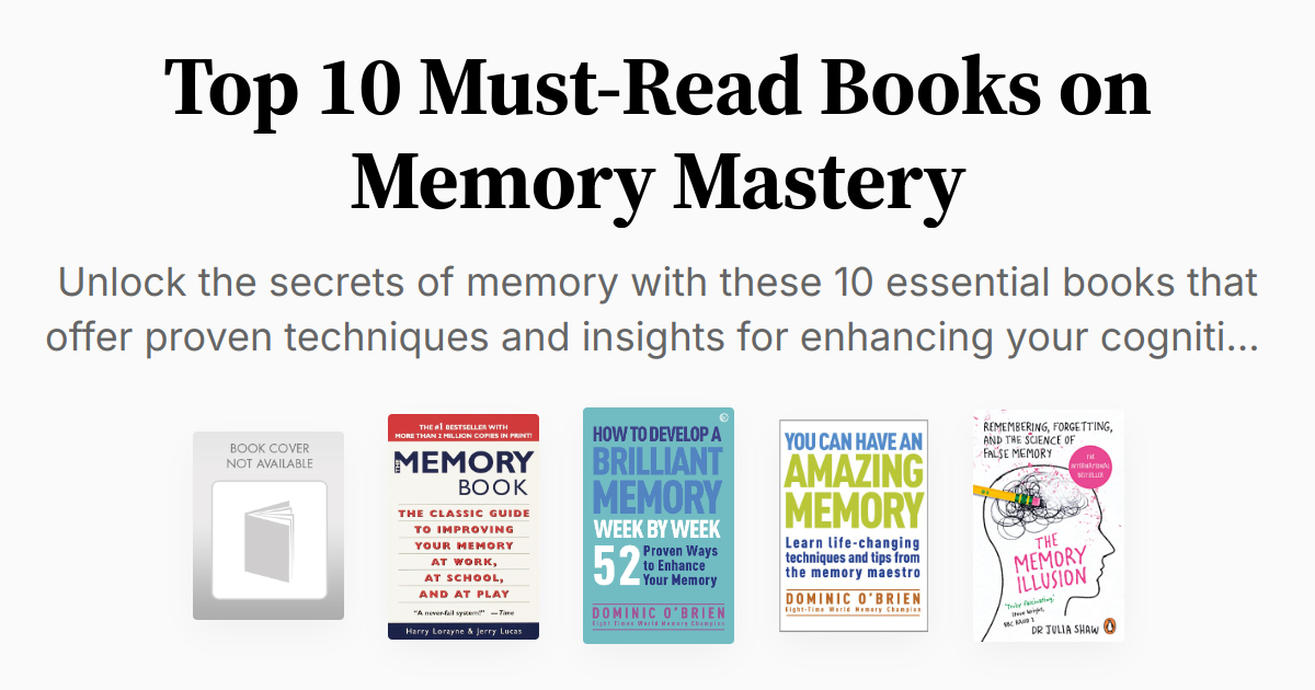 Top 10 Must-Read Books on Memory Mastery | Summary & Audio