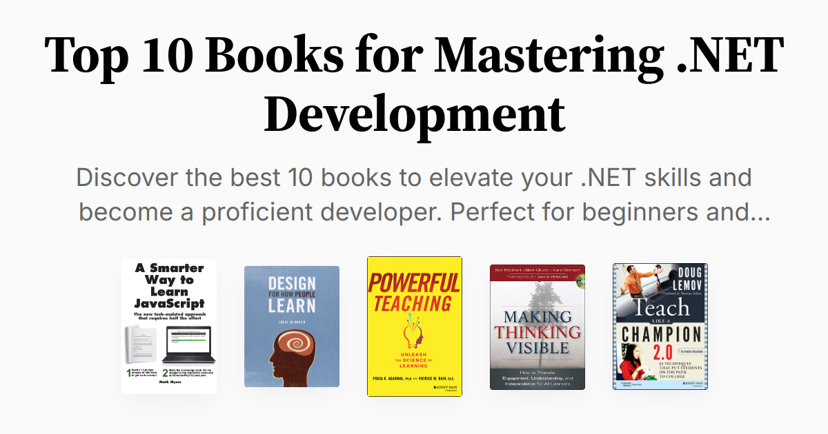 Top 10 Books for Mastering .NET Development | Summaries & Audio