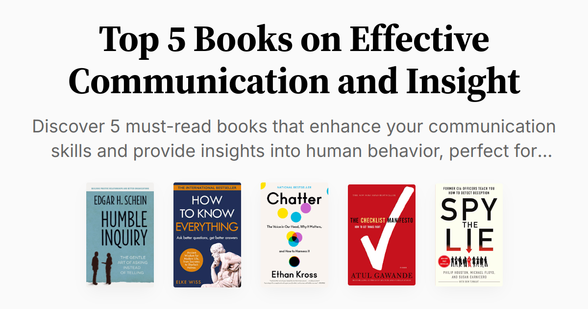 Top 5 Books on Effective Communication and Insight | Summaries & Audio