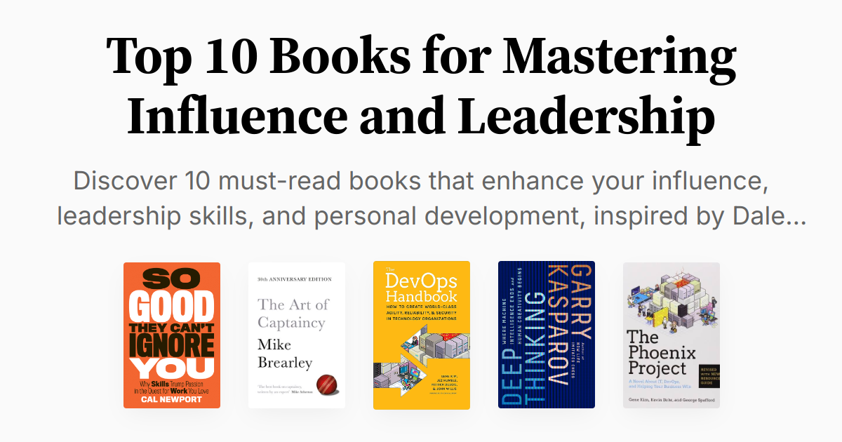 Top 10 Books for Mastering Influence and Leadership | Summaries & Audio