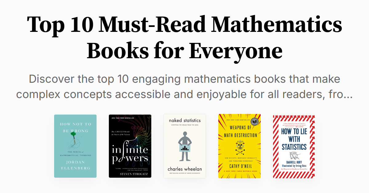 Random Math Books Top 10 Must-Read Mathematics Books for Everyone | Summaries & Audio