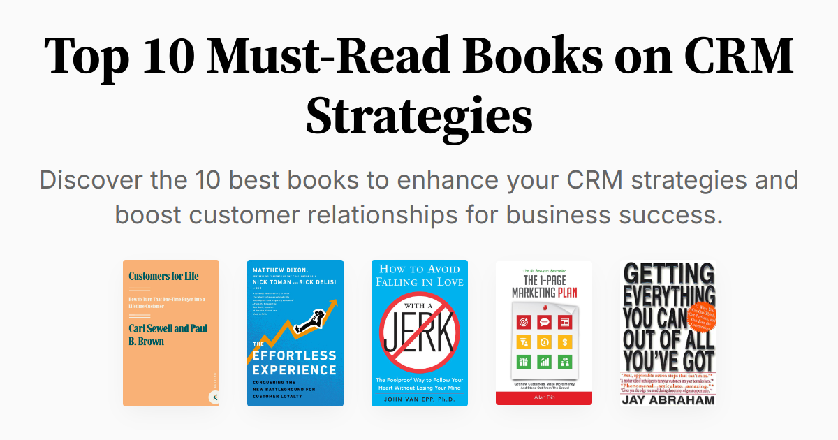 Top 10 Must-Read Books on CRM Strategies | Summaries & Audio