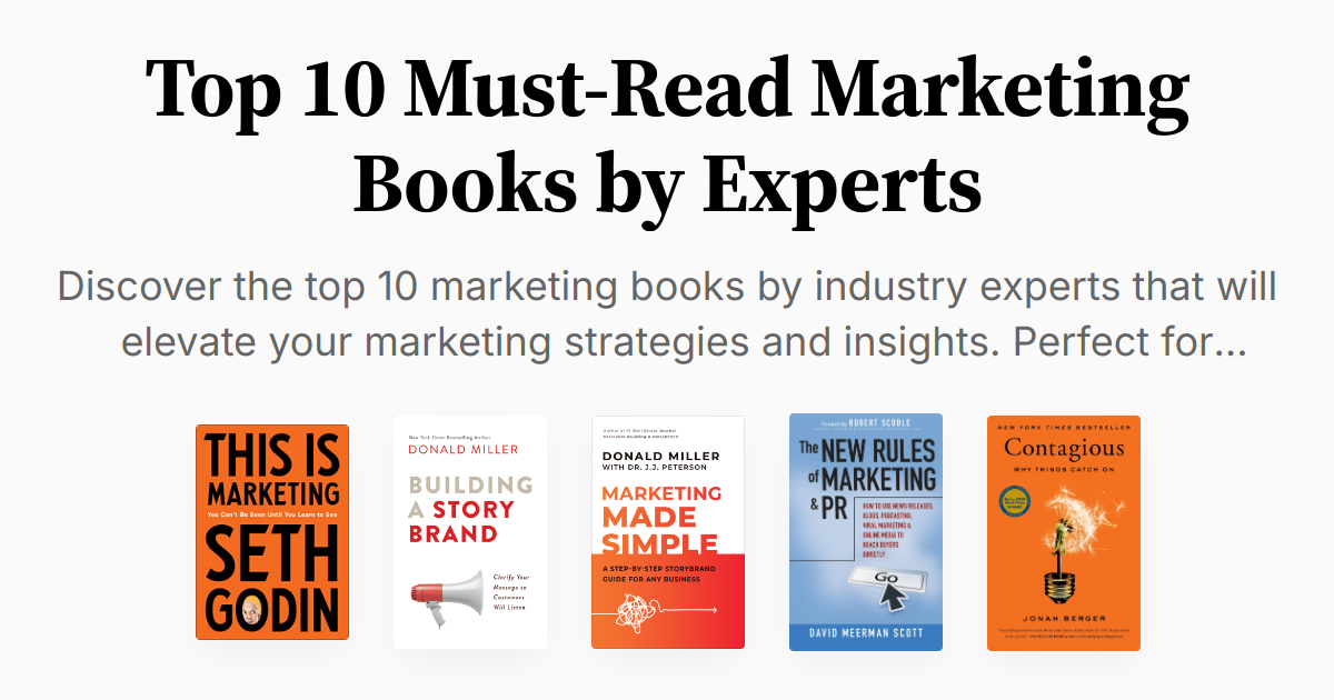 Top 10 Must-Read Marketing Books by Experts | Summaries &amp; Audio