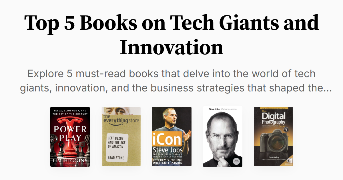 Top 5 Books on Tech Giants and Innovation | Summaries & Audio