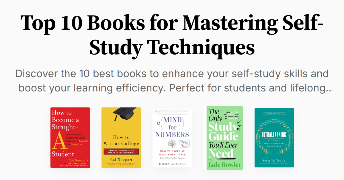 Top 10 Books for Mastering Self-Study Techniques | Summary & Audio