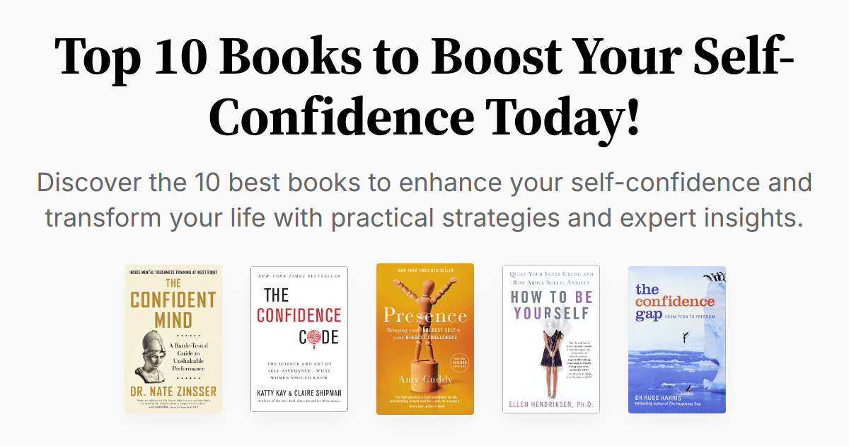 Top 10 Books to Boost Your Self-Confidence Today! | Summary & Audio