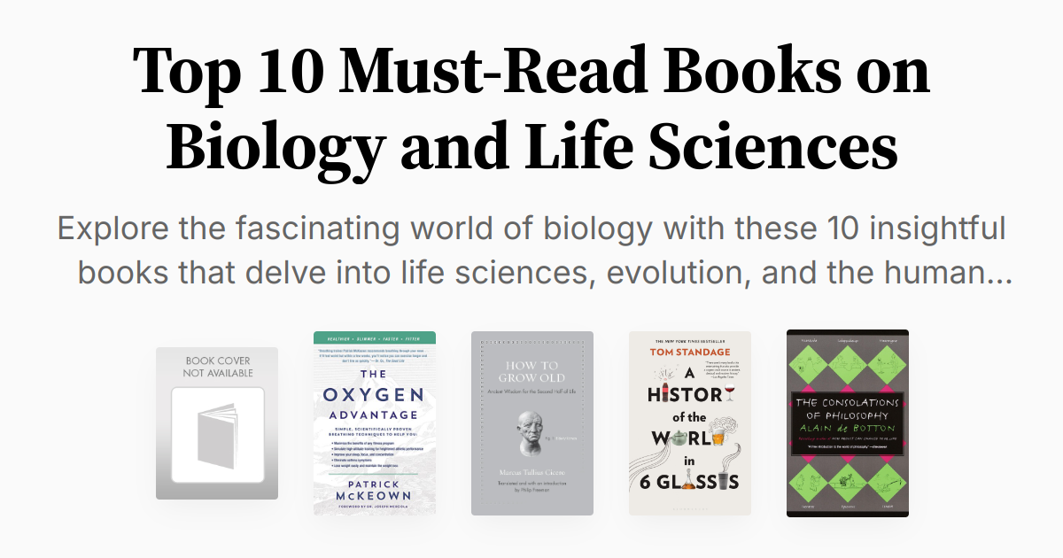 Bio Reference Books Top 10 Must-Read Books on Biology and Life Sciences | Summaries & Audio