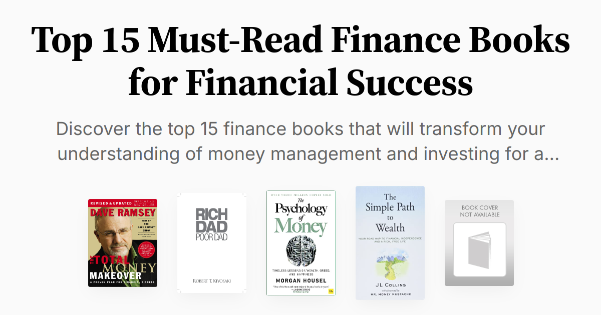 Top 15 Must-Read Finance Books for Financial Success | Summary & Audio