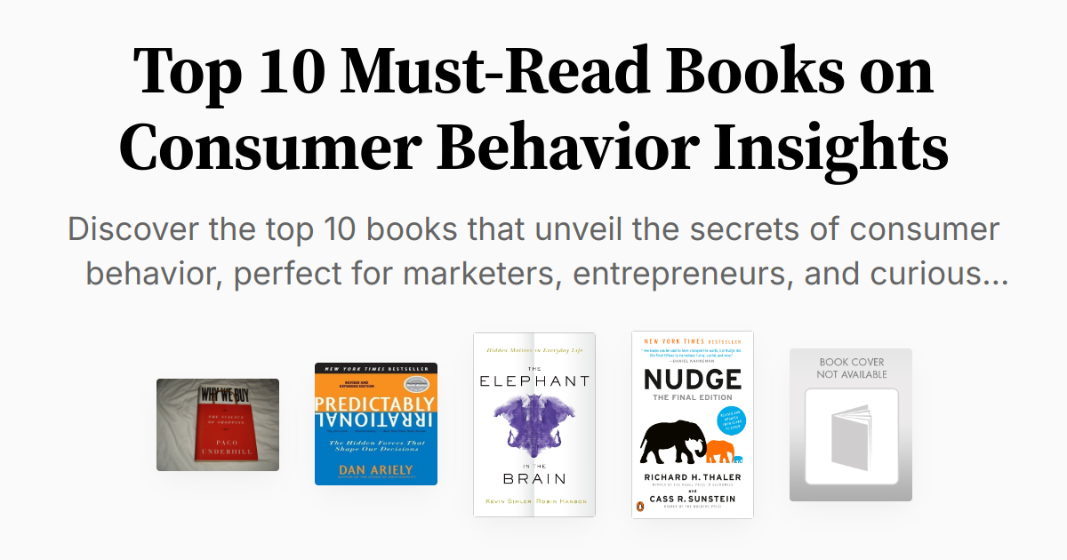 Top 10 Must-Read Books on Consumer Behavior Insights | Summary & Audio